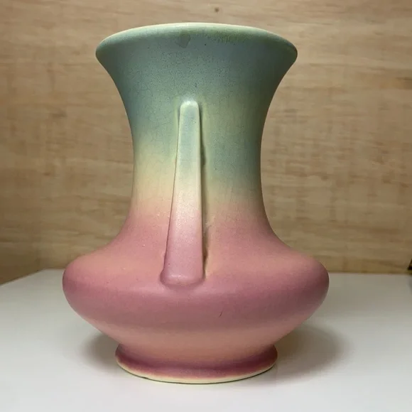 Vintage 🦄 Ombré Double Winged Bud Vase Pottery Planter Boho Home Decor Accent - Picture 5 of 16
